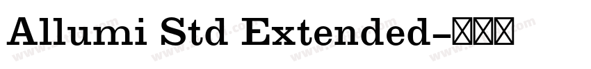 Allumi Std Extended字体转换